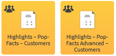 Highlights Pop-Facts Customers tool icons
