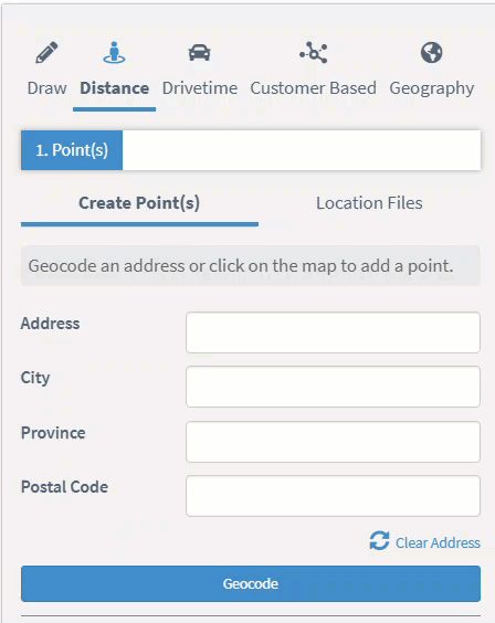 Select location files tab