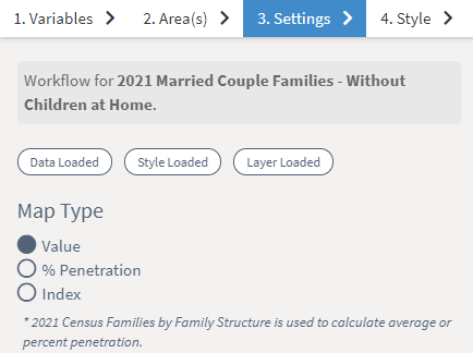Map type settings
