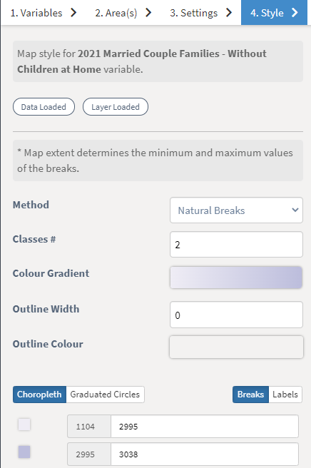 Map style options