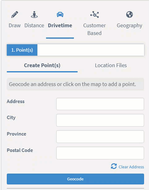 Location files tab