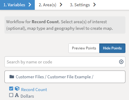 Customer file settings