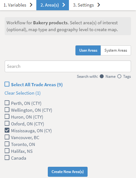 Select area of interest