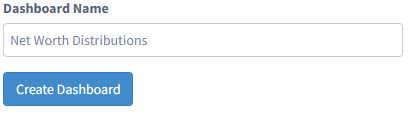 Customize name and click create dashboard