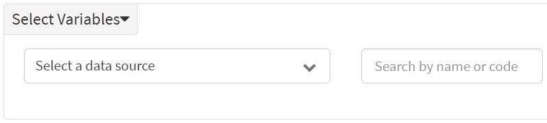 Select variables drop-down