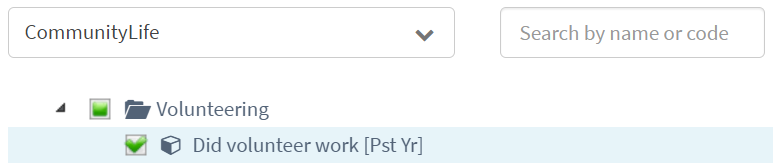 Select variables