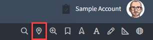 Map click icon on toolbar
