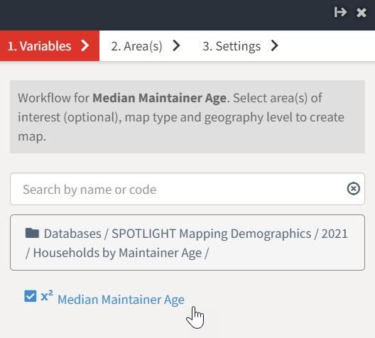 Select a variable