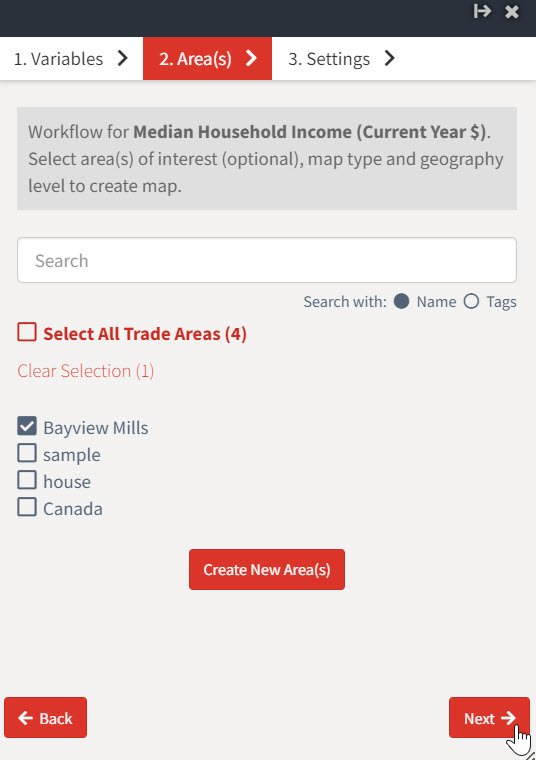 Select trade area