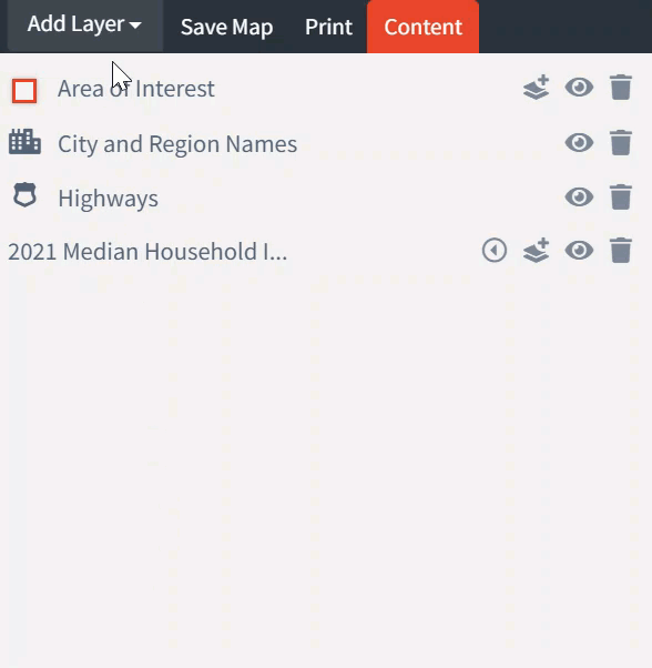 Add layer menu