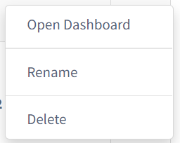 Menu options