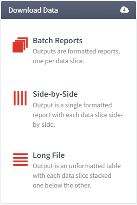 Download data options
