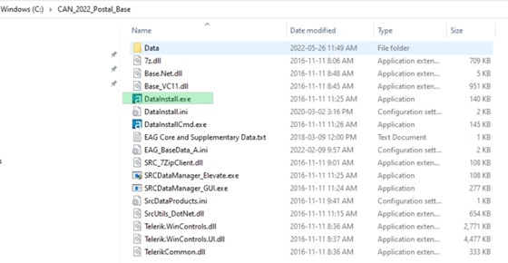 Select data install